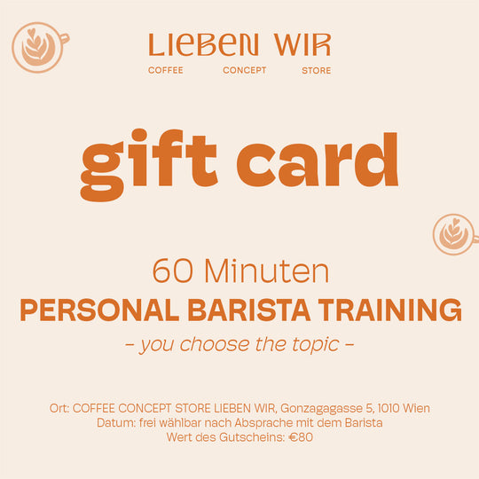 PERSONAL BARISTA TRAINING 60min