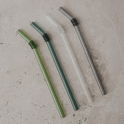 GLASSTROHHALME „CURVE“ 4er-Set, 20cm