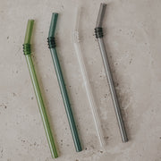 GLASSTROHHALME „CURVE“ 4er-Set, 20cm