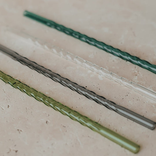 GLASSTROHHALME „TWIST“ 4er-Set, 20cm